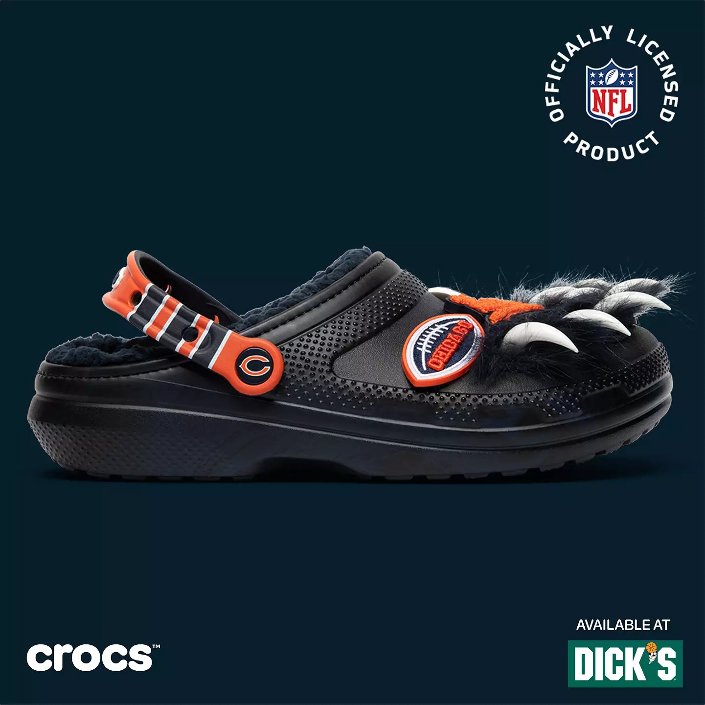 Crothtcs NFthtL Classic Chicago Bears Lined Clog