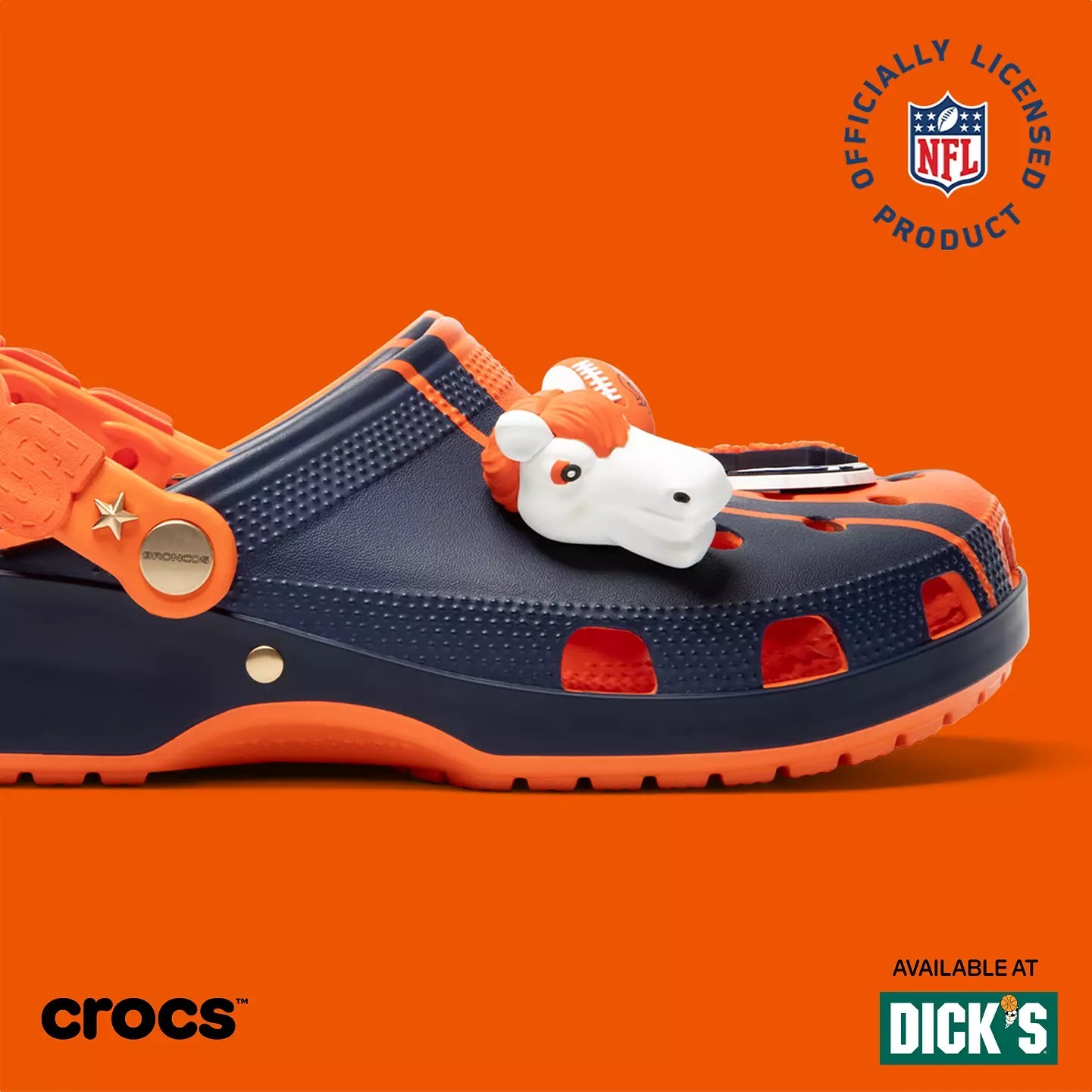 Crothtcs NFthtL Classic Denver Broncos Clogs