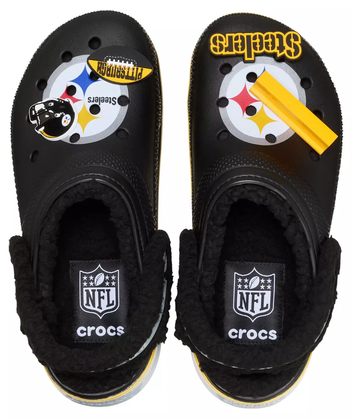 Crothtcs NFthtL Classic Pittsburgh Steelers Lined Clog