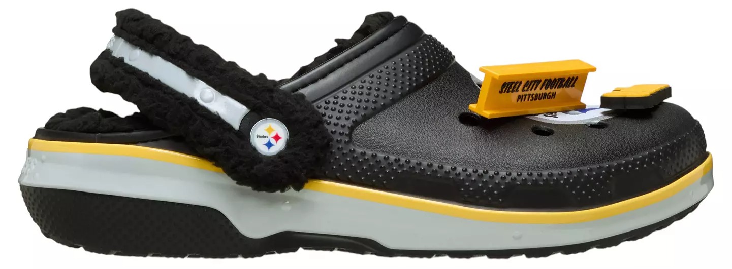 Crothtcs NFthtL Classic Pittsburgh Steelers Lined Clog