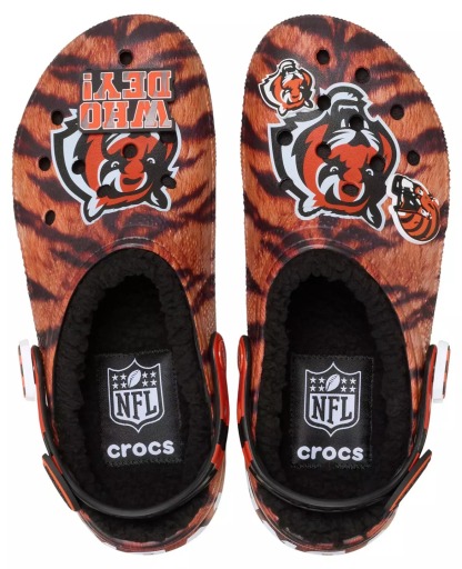 Crothtcs NFthtL Classic Cincinnati Bengals Lined Clog