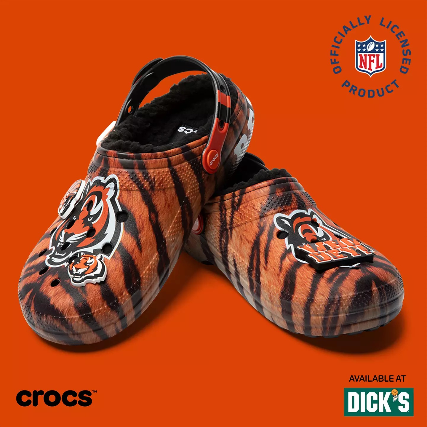 Crothtcs NFthtL Classic Cincinnati Bengals Lined Clog