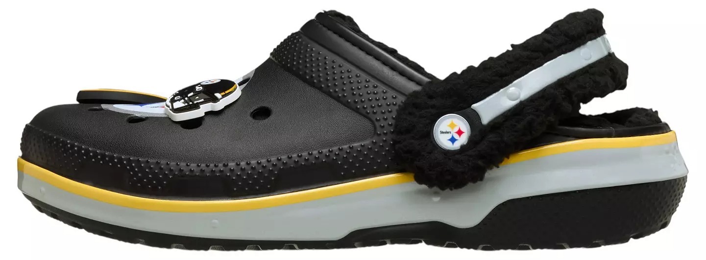 Crothtcs NFthtL Classic Pittsburgh Steelers Lined Clog