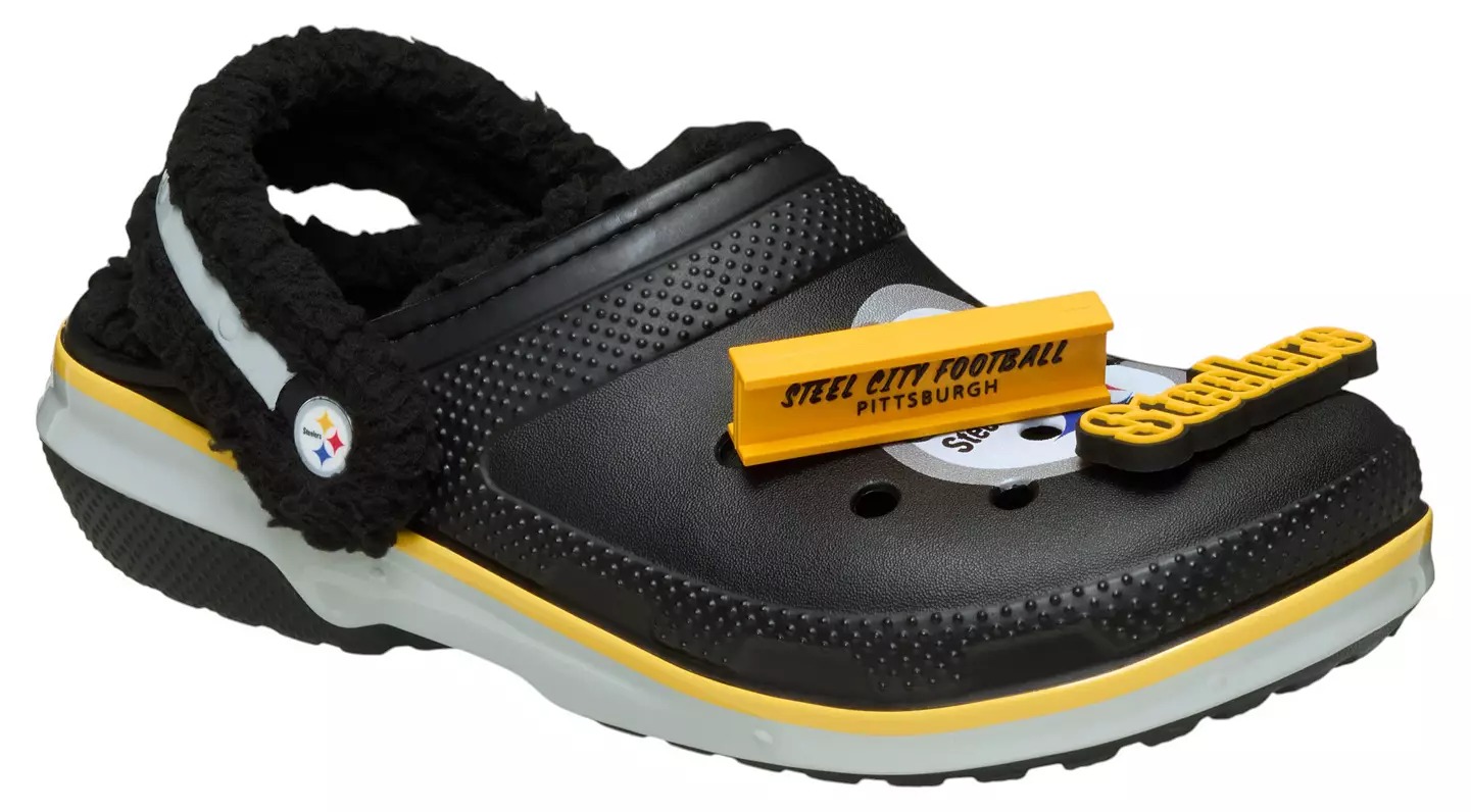 Crothtcs NFthtL Classic Pittsburgh Steelers Lined Clog