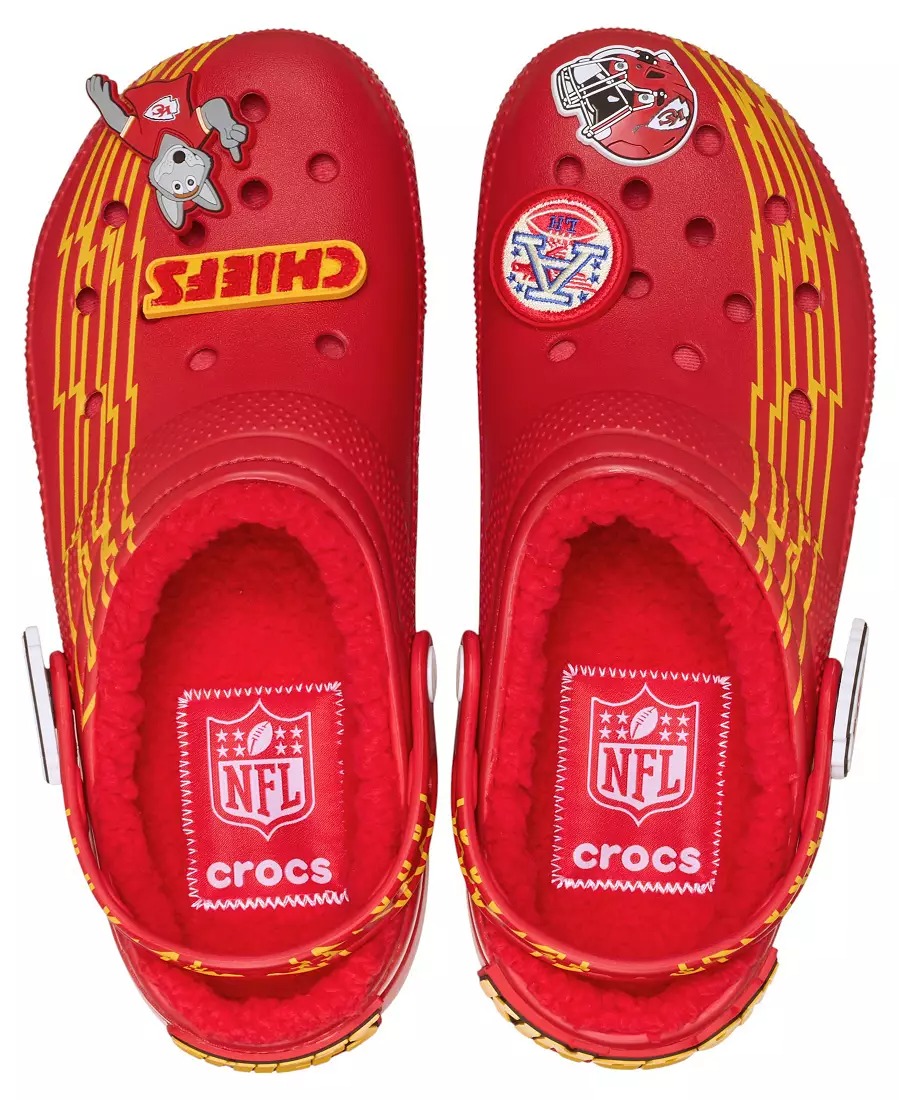 Crothtcs NFthtL Classic Kansas City Chiefs Lined Clog