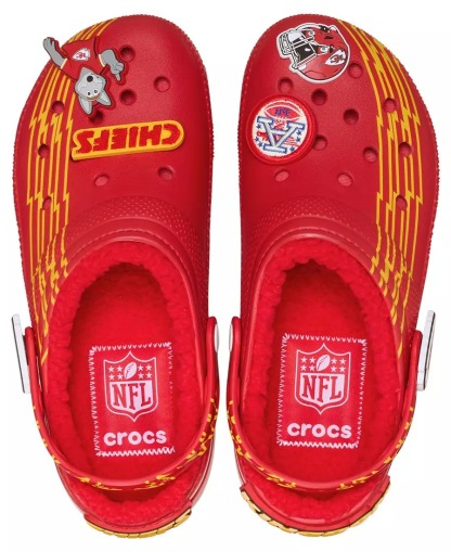Crothtcs NFthtL Classic Kansas City Chiefs Lined Clog
