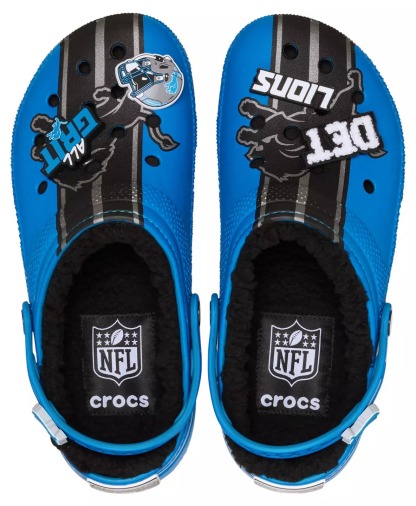 Crothtcs NFthtL Classic Detroit Lions Lined Clog