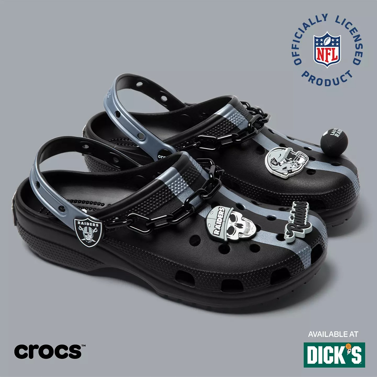 Crothtcs NFthtL Classic Las Vegas Raiders Clog