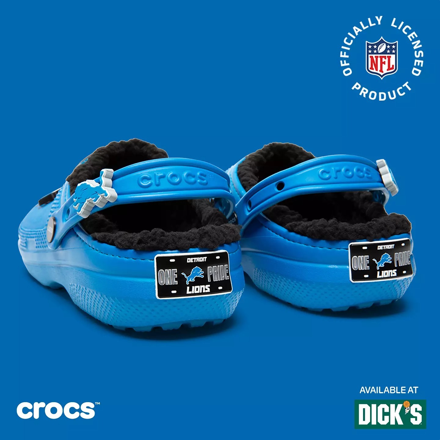 Crothtcs NFthtL Classic Detroit Lions Lined Clog