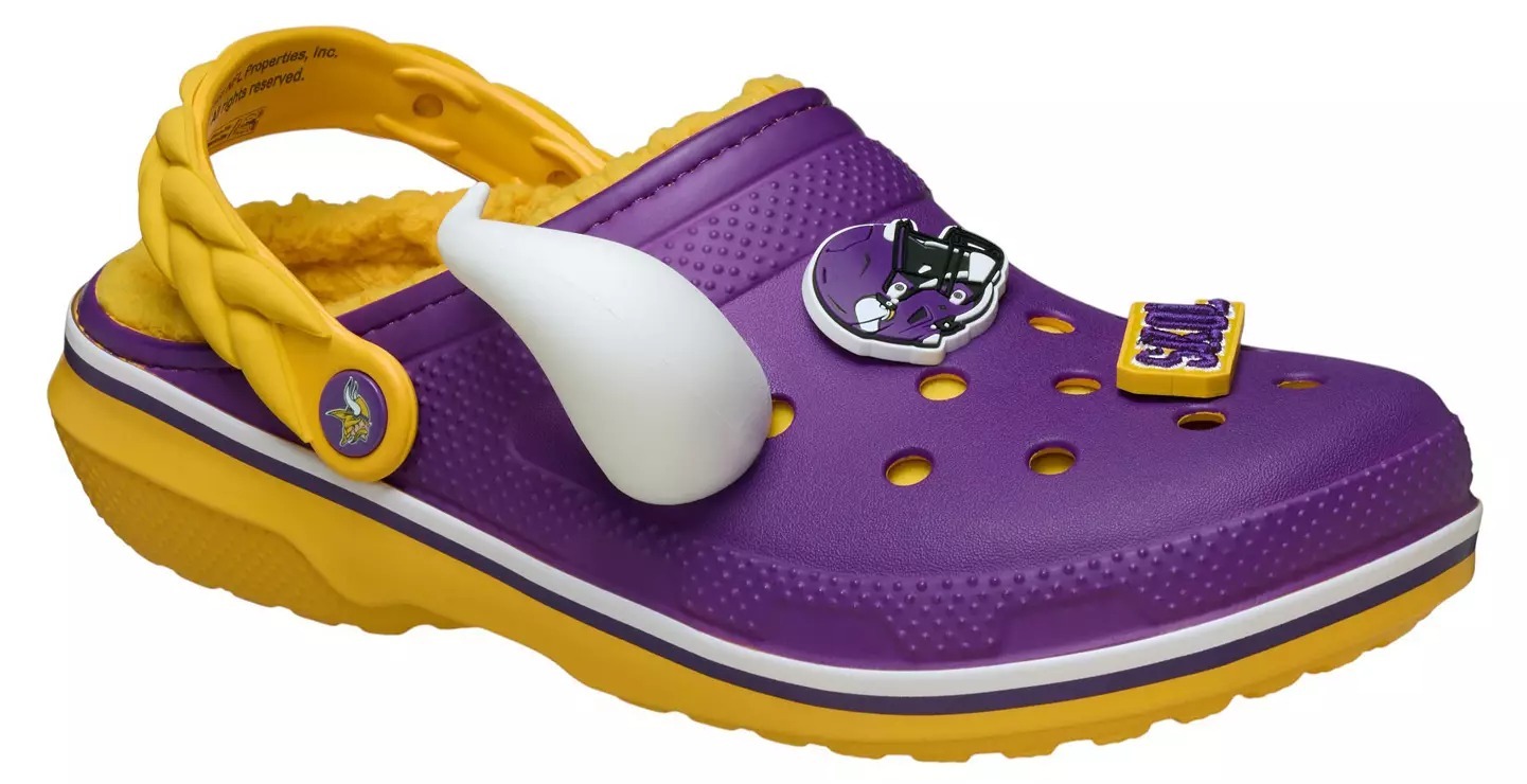 Crothtcs NFthtL Classic Minnesota Vikings Lined Clog