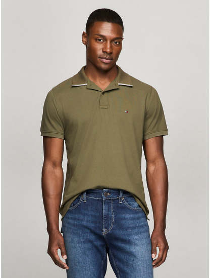 Tothtmmy Hilfigthter Men's Under Collar Tipped Regular Fit Polo