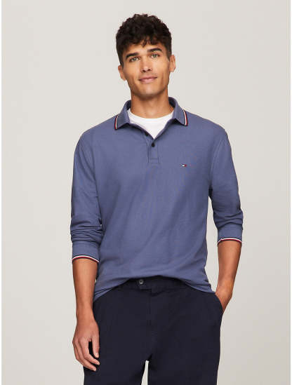 Tothtmmy Hilfigthter Men's Long-Sleeve Regular Fit Tommy Wicking Polo