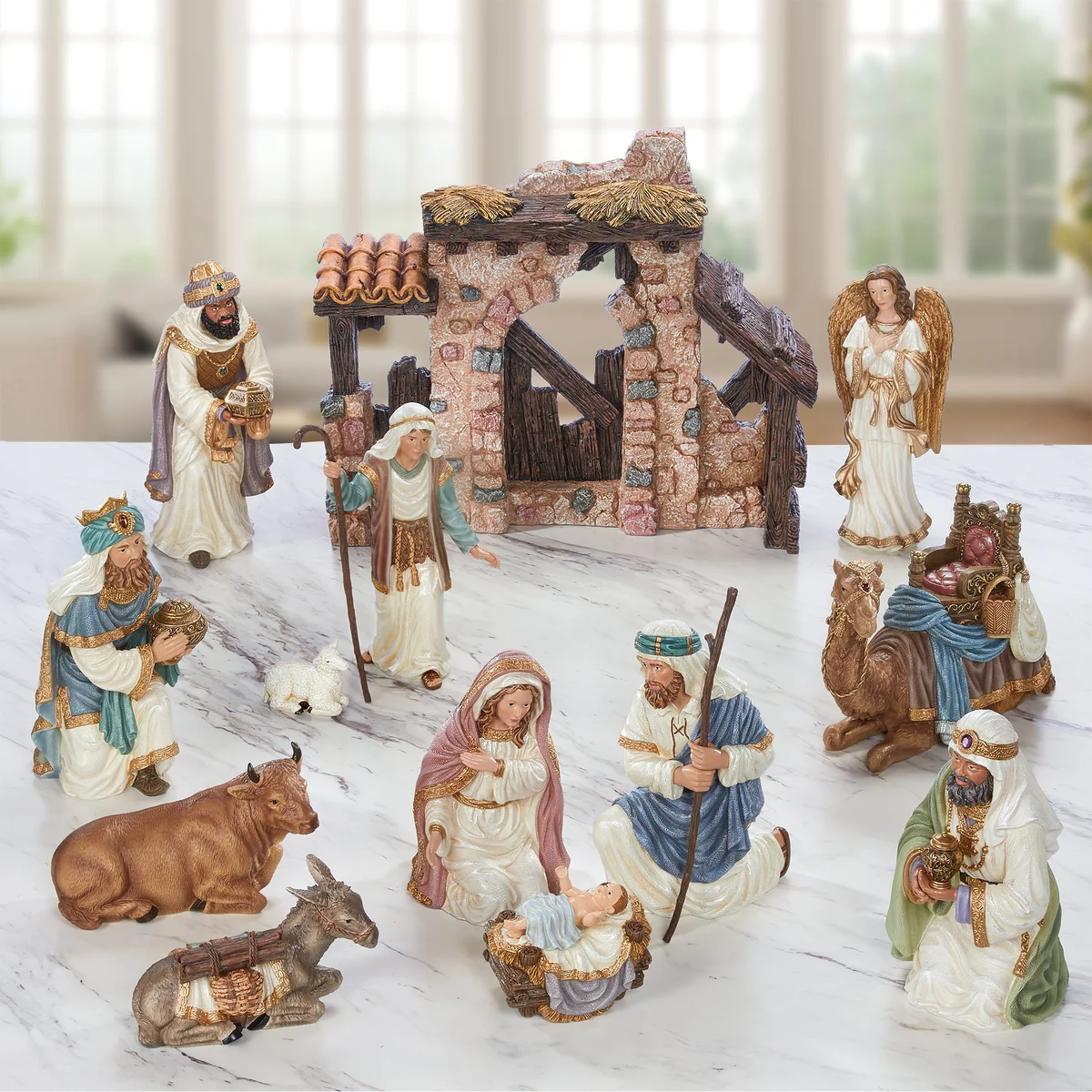 Holiday Sale- Nativity Set, 14-piece