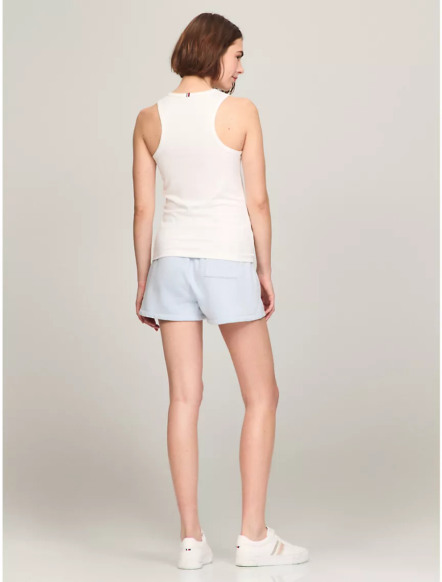 Slim Fit Solid Ribbed Stretch Tank Top