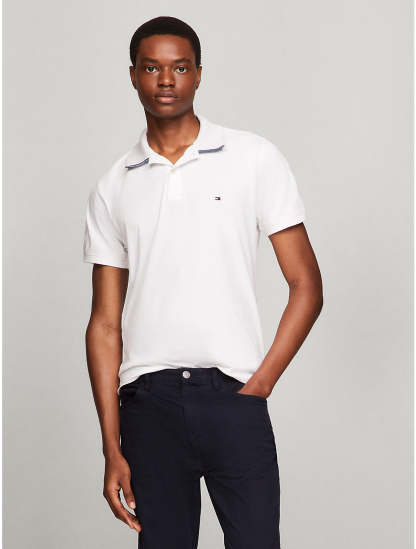 Tothtmmy Hilfigthter Men's Under Collar Tipped Regular Fit Polo