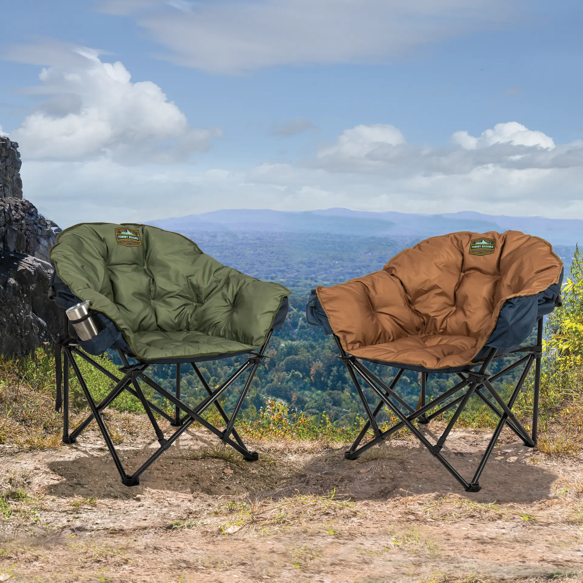 Tomthtmy Bahama Destination Relaxation XL Jumbo Padded Club Chair