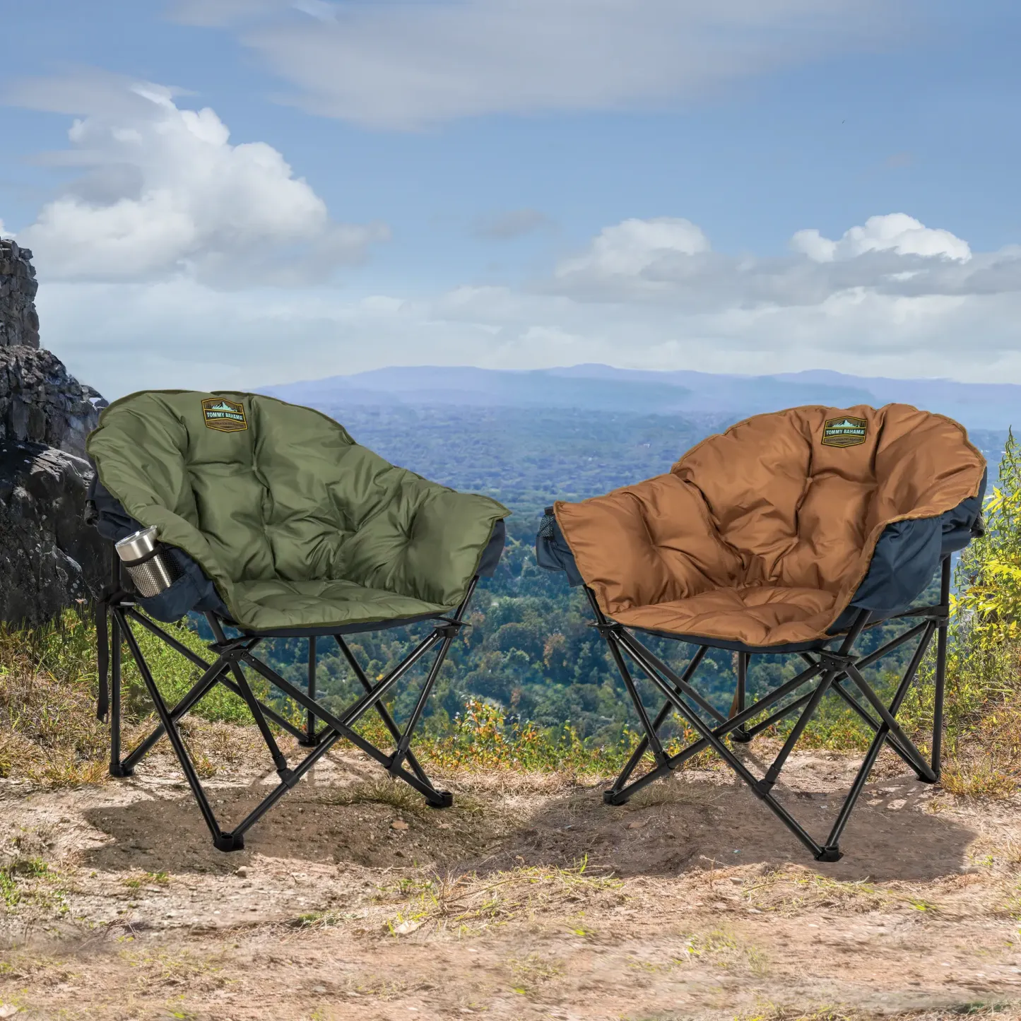 Tomthtmy Bahama Destination Relaxation XL Jumbo Padded Club Chair
