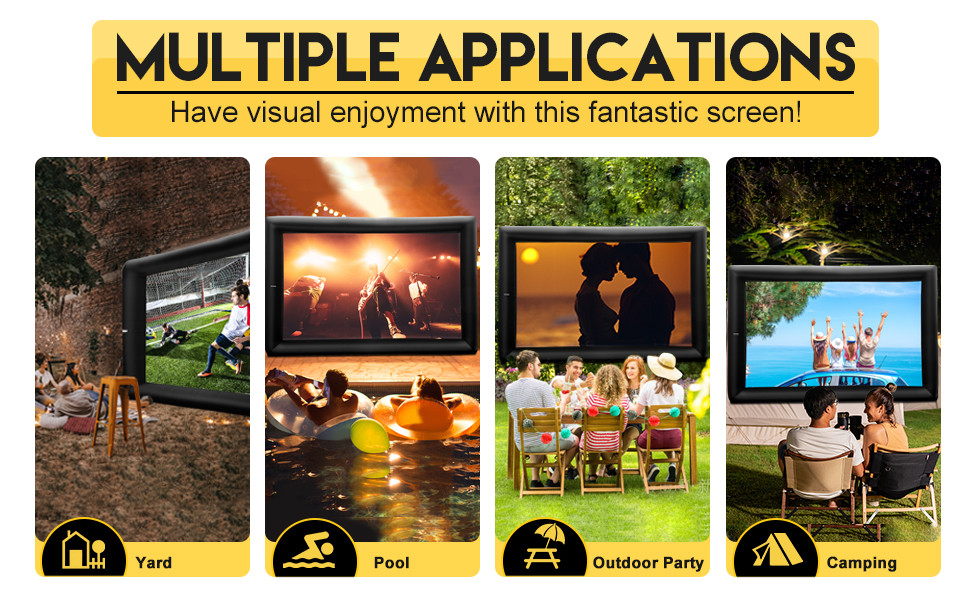 Inflatable Portable Projector Movie Screen