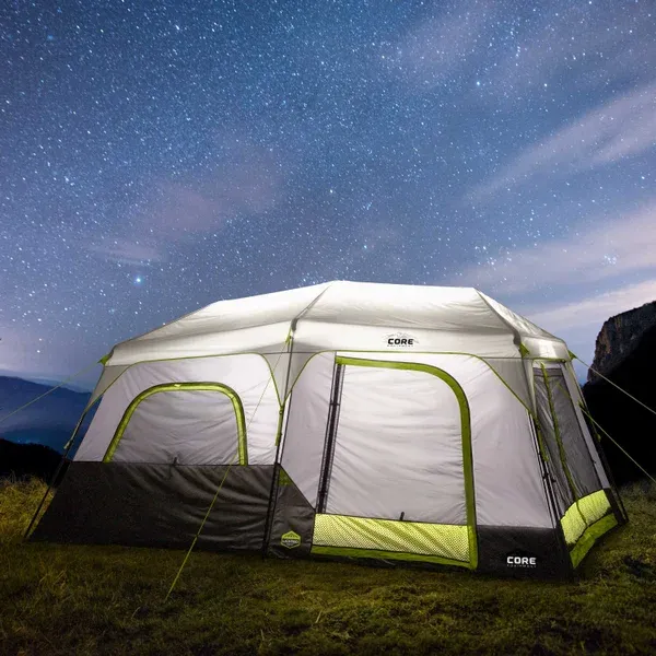 COthtRE 10-Person Lighted Instant Cabin Tent