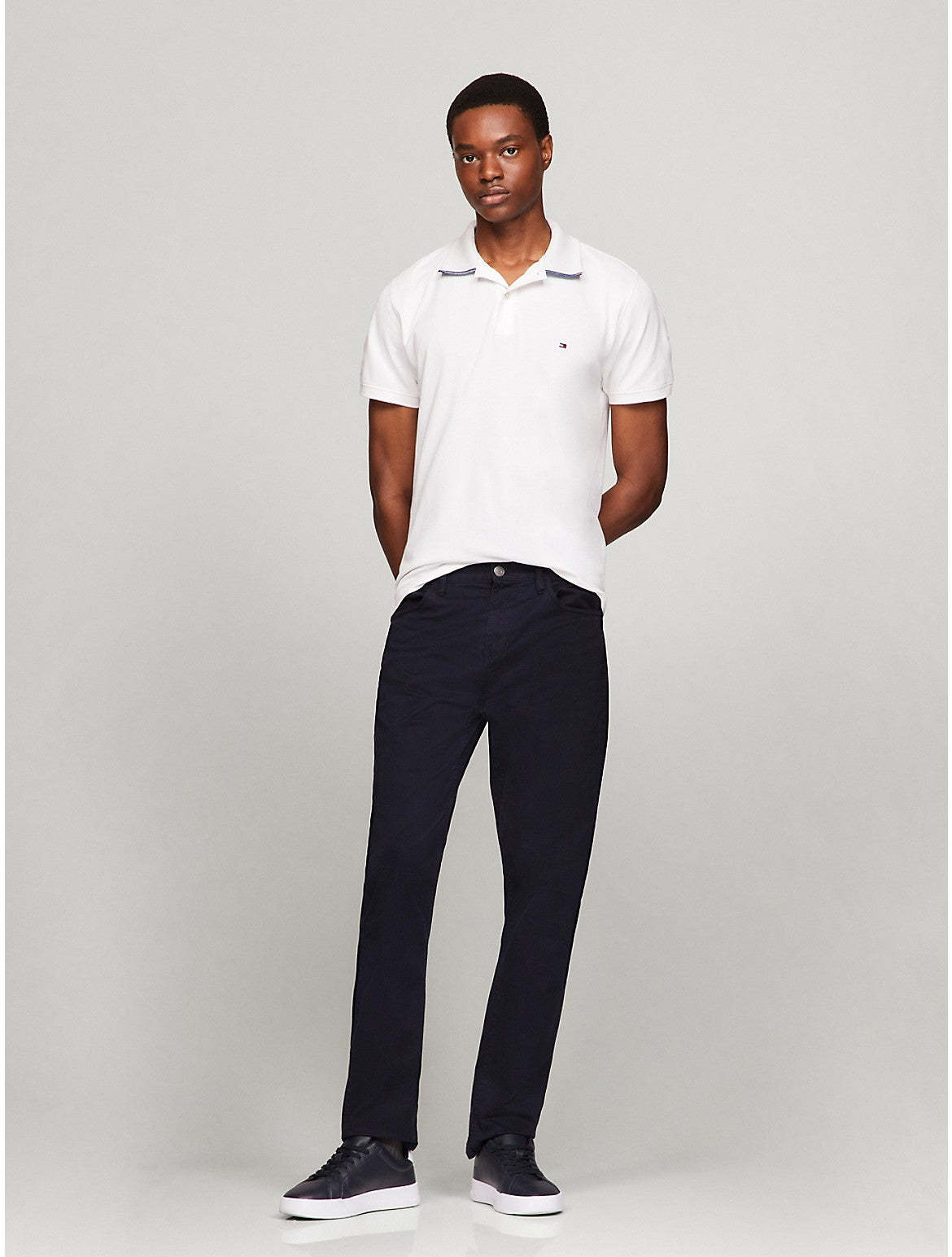 Tothtmmy Hilfigthter Men's Under Collar Tipped Regular Fit Polo