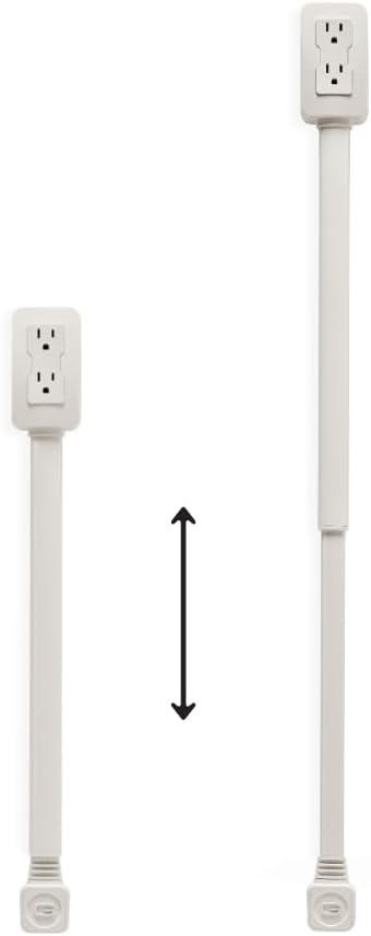 Electrical Outlet Extender. Access Hard-to-Reach Outlets! Features USB-A, USB-C, and 2 AC Outlets, Extends 22"-34", Rotates 180°. Use Behind Couches, Nightstands, Desks, and More.
