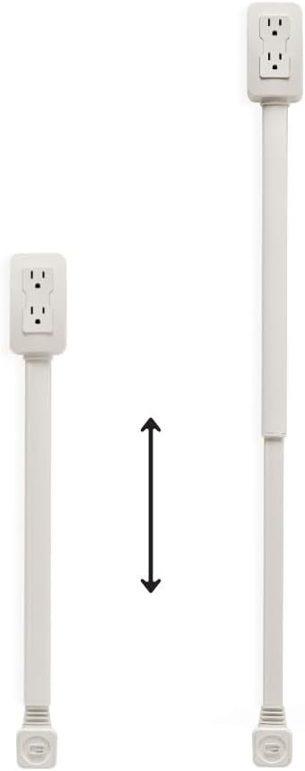 Electrical Outlet Extender. Access Hard-to-Reach Outlets! Features USB-A, USB-C, and 2 AC Outlets, Extends 22"-34", Rotates 180°. Use Behind Couches, Nightstands, Desks, and More.