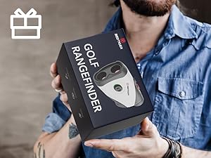 golf range finder with slope and magnet