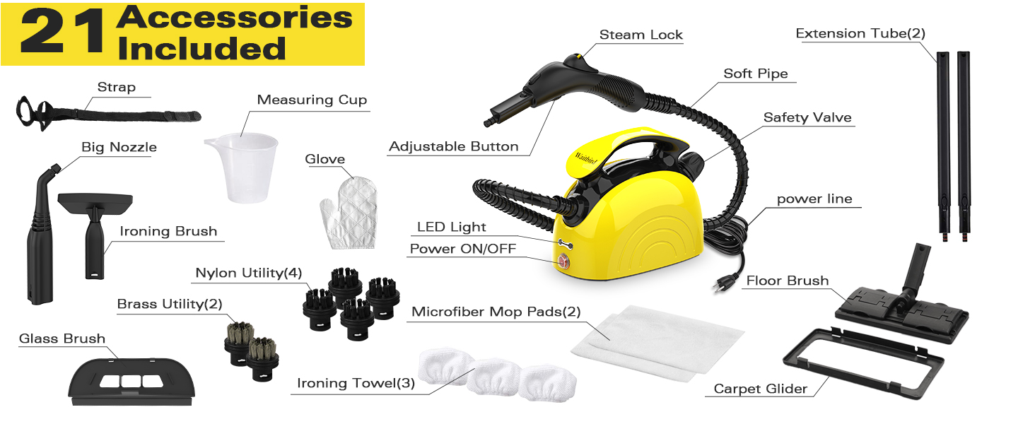 Multipurpose Power Steamer with 21 Accessories