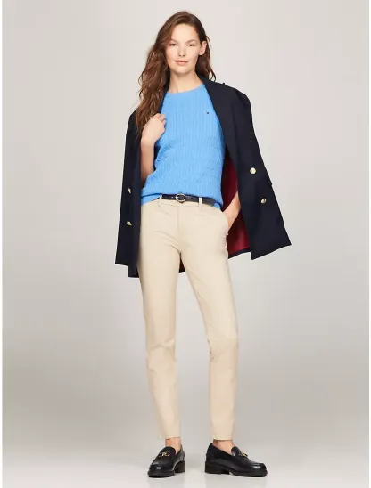 Short-Sleeve Cable Sweater