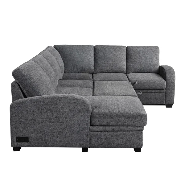 CodTHTdle Aria Sleeper Sectional with Reversible Chaise and Storage