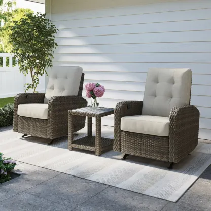 Thomasville Barela 3-Piece Glider Recliner Set