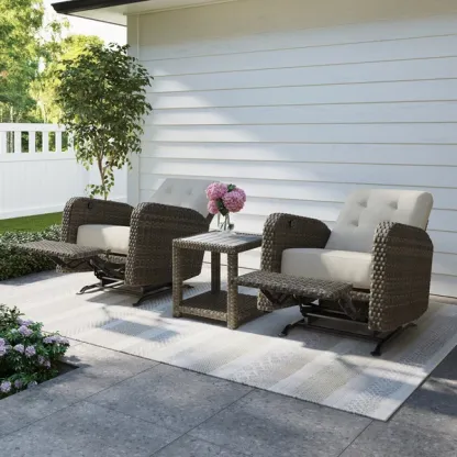 Thomasville Barela 3-Piece Glider Recliner Set