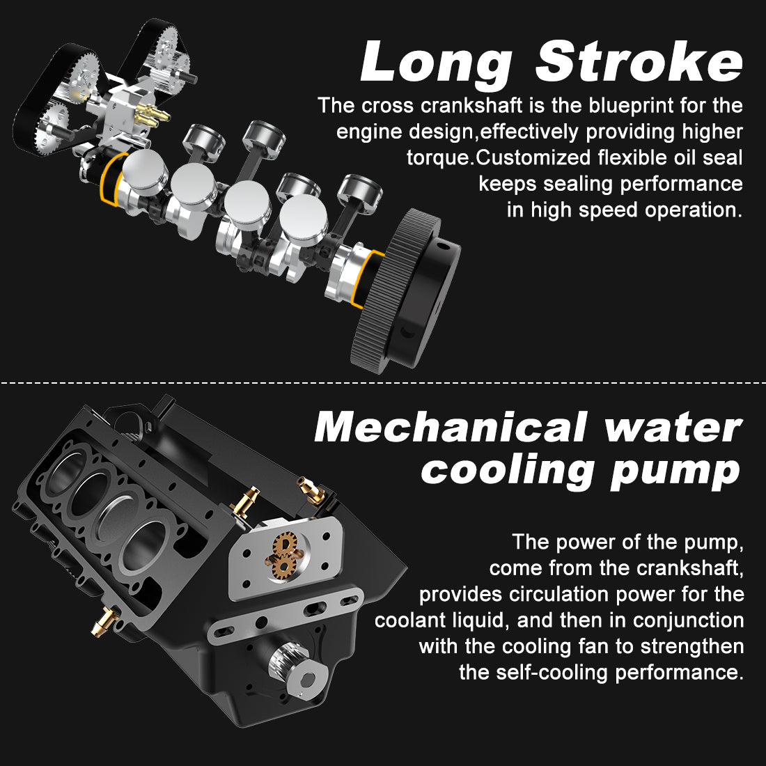 Tothtyan V8 FS-V800 28cc Engine RTR Nitro Engine Model Kits with Supercharger