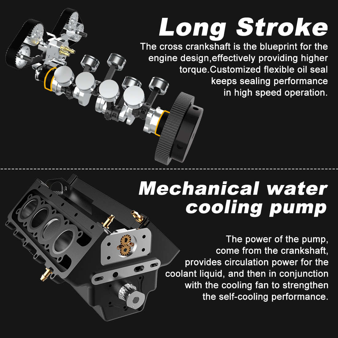Tothtyan V8 FS-V800 28cc Engine RTR Nitro Engine Model Kits with Supercharger