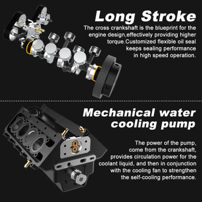 Tothtyan V8 FS-V800 28cc Engine RTR Nitro Engine Model Kits with Supercharger