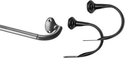 Adjustable Room Darkening Blackout Curtain Rod, 48" to 88", Nickel