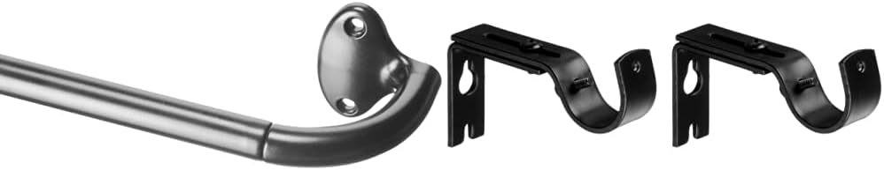 Adjustable Room Darkening Blackout Curtain Rod, 48" to 88", Nickel