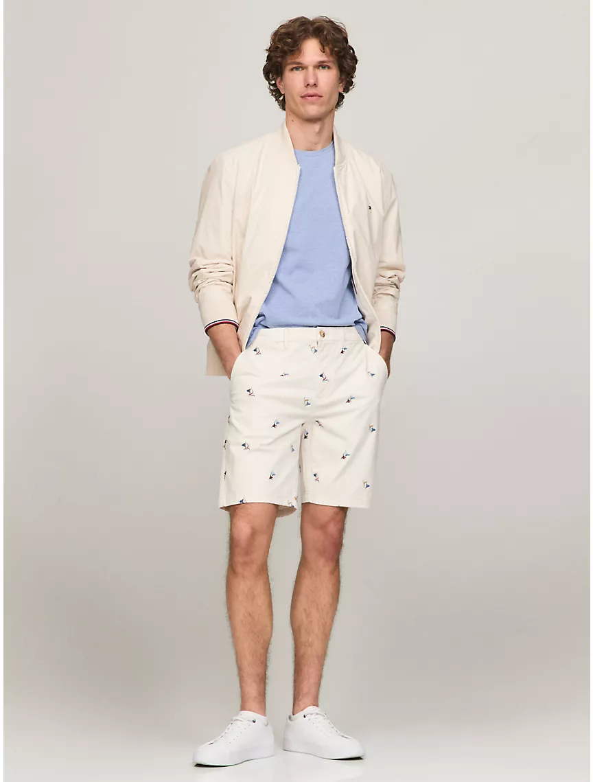 Allover Flag Print 9" Short