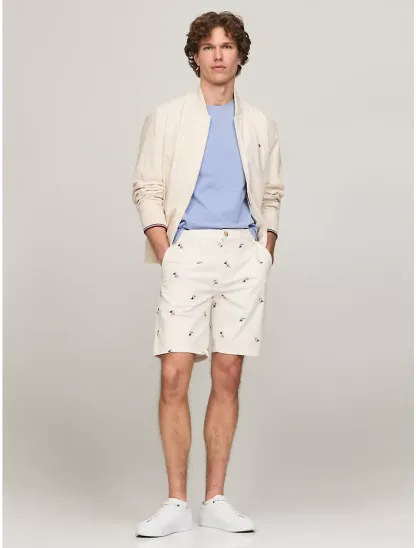 Allover Flag Print 9" Short
