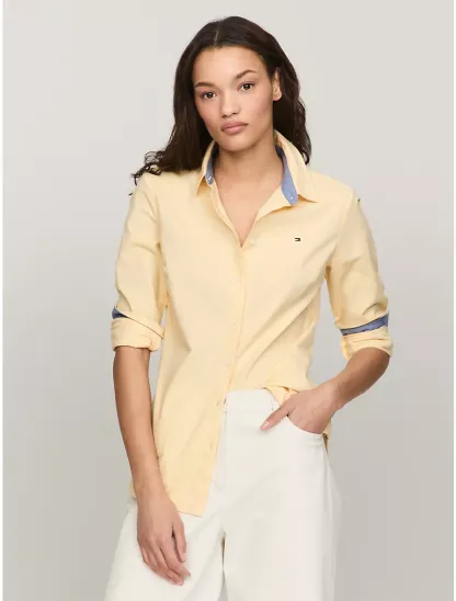 Regular Fit Solid Stretch Oxford Shirt