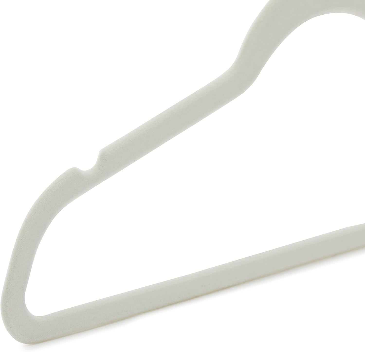 Velvet, Non-Slip Suit Clothes Hangers, Ivory/Rose Gold - Pack of 30