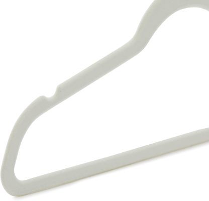 Velvet, Non-Slip Suit Clothes Hangers, Ivory/Rose Gold - Pack of 30