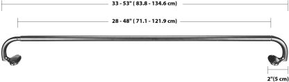 Adjustable Room Darkening Blackout Curtain Rod, 48" to 88", Nickel