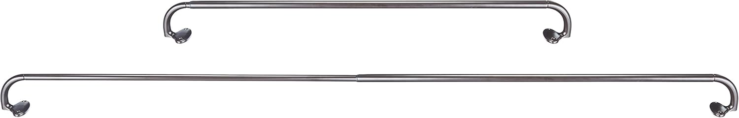 Adjustable Room Darkening Blackout Curtain Rod, 48" to 88", Nickel