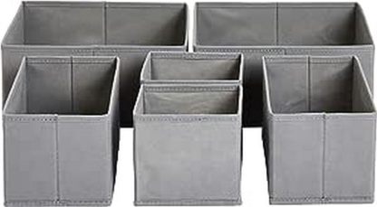 Underwear Dresser Drawer Organizers, Pack of 2, Gray