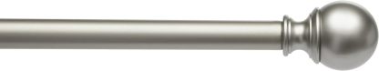 2.5cm Curtain Rod with Round Finials - 1-Pack, 183cm -366cm, Black