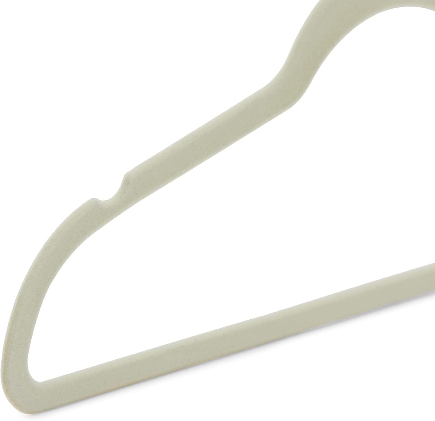 Velvet, Non-Slip Suit Clothes Hangers, Ivory/Rose Gold - Pack of 30