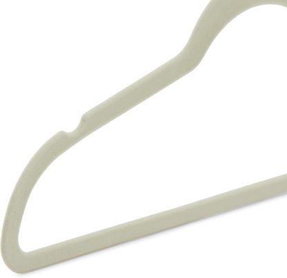 Velvet, Non-Slip Suit Clothes Hangers, Ivory/Rose Gold - Pack of 30