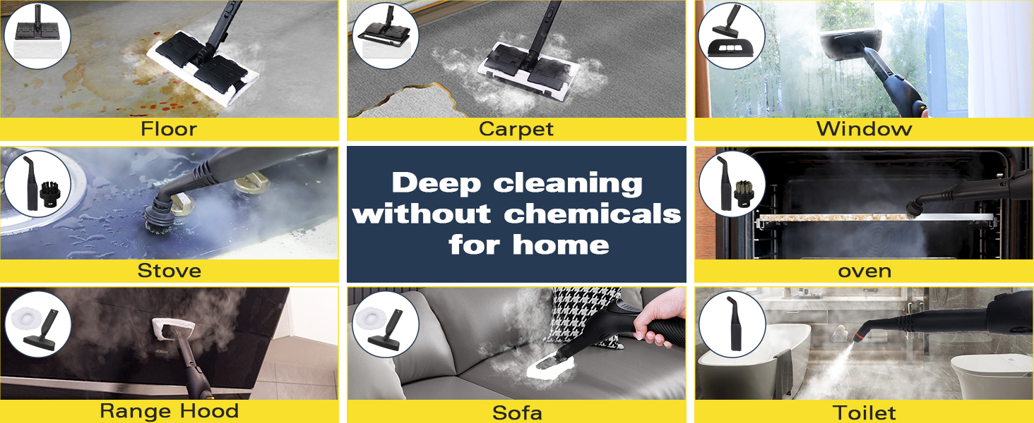 Deep cleaning without chemicals for home