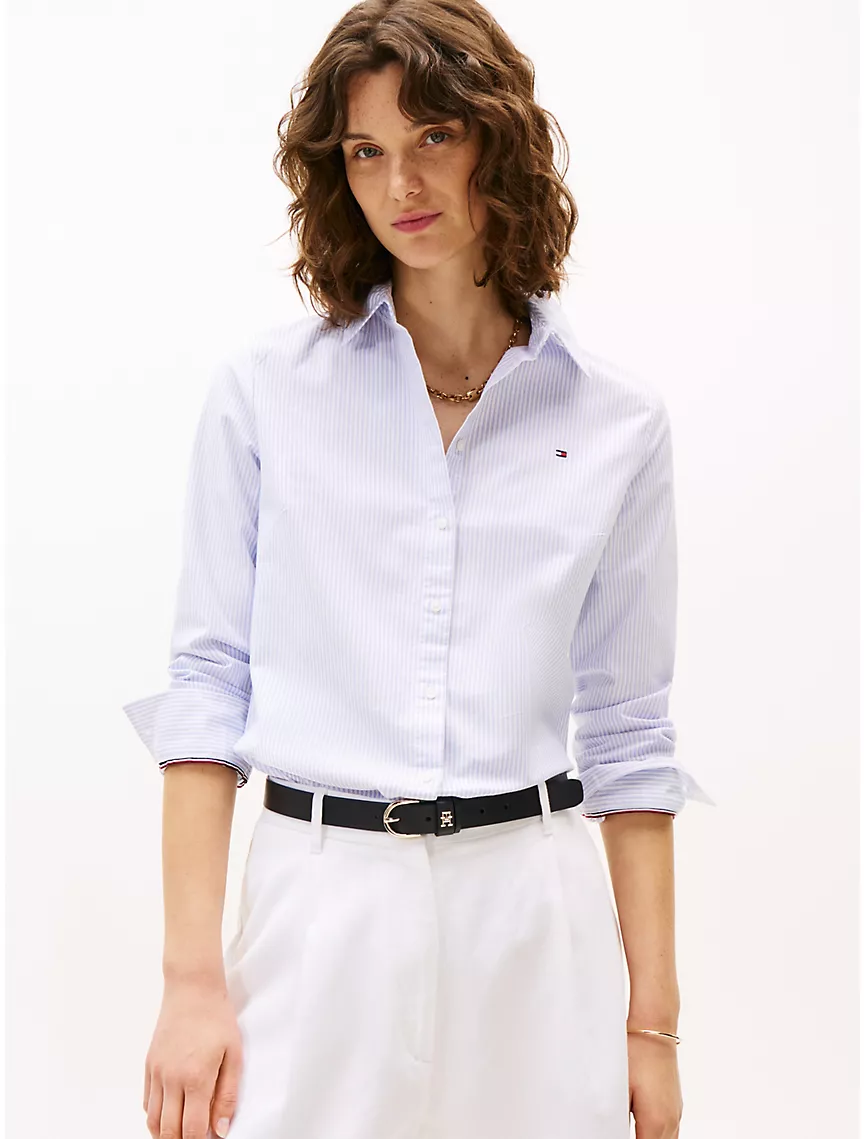 Regular Fit Stripe Stretch Oxford Shirt